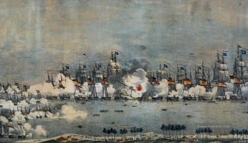 Batalla del Lago de Maracaibo 1823 Seekrieg Ölgemälde